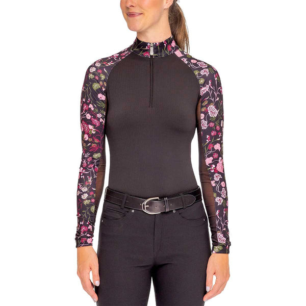 Kastel Denmark Modern Begonia Ladies Quarter Zip Raglan Top